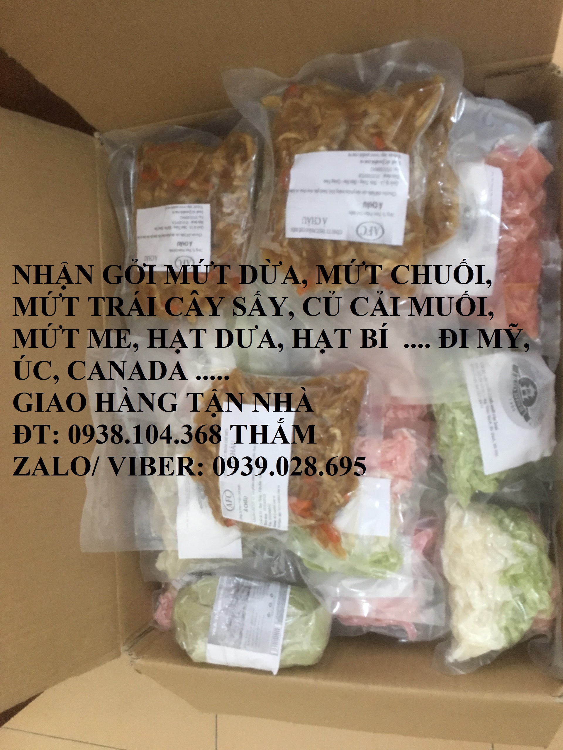 gửi thực phẩm đi Mỹ giá rẻ